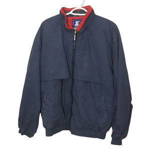 VINTAGE Starter Men's Full Zip Windbreaker Jacket Size Large Blue